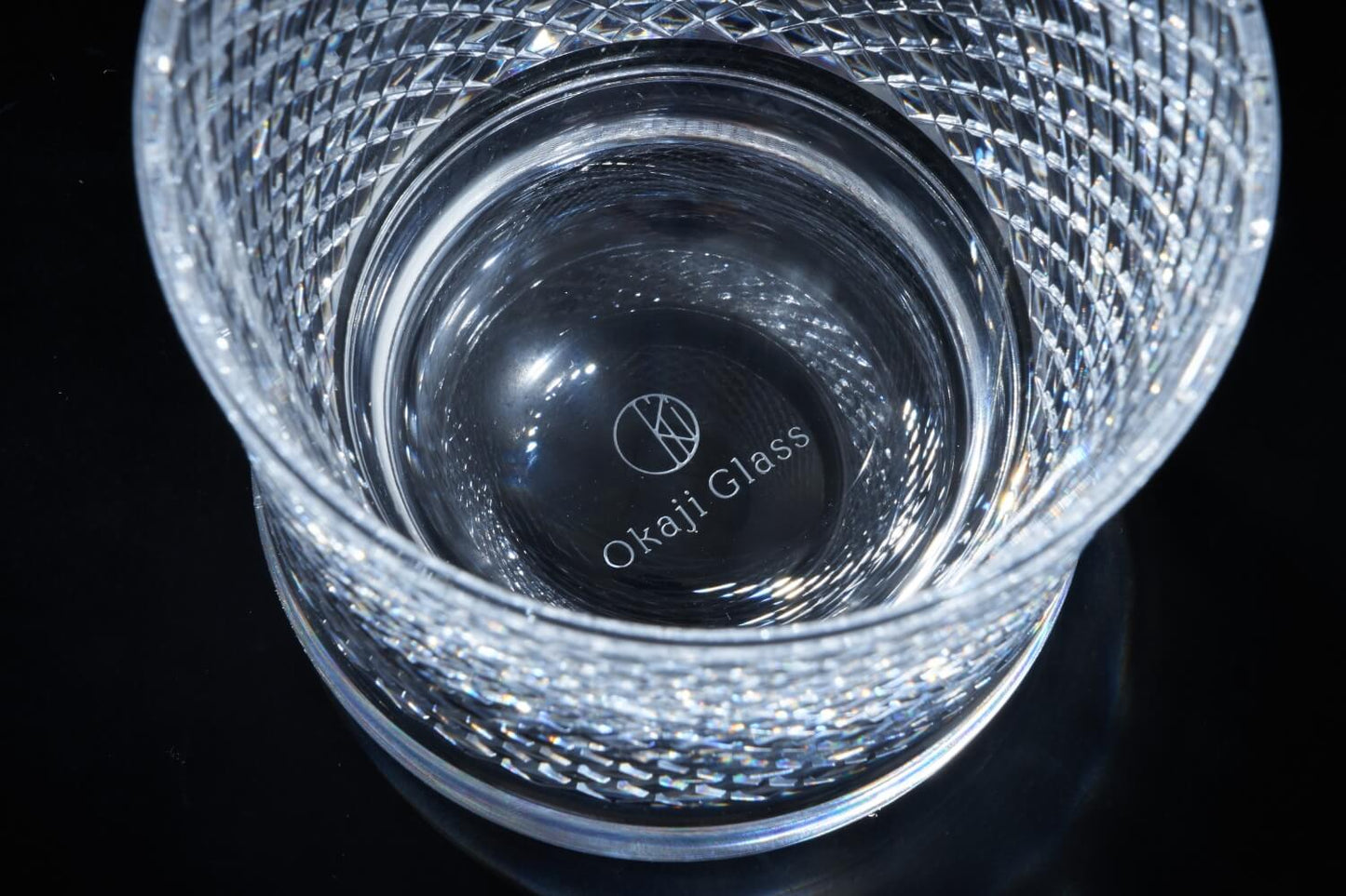 OKAJI GLASS 江戸切子「時雨」透明