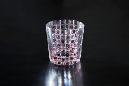 OKAJI GLASS 江戸切子「波紋」朱